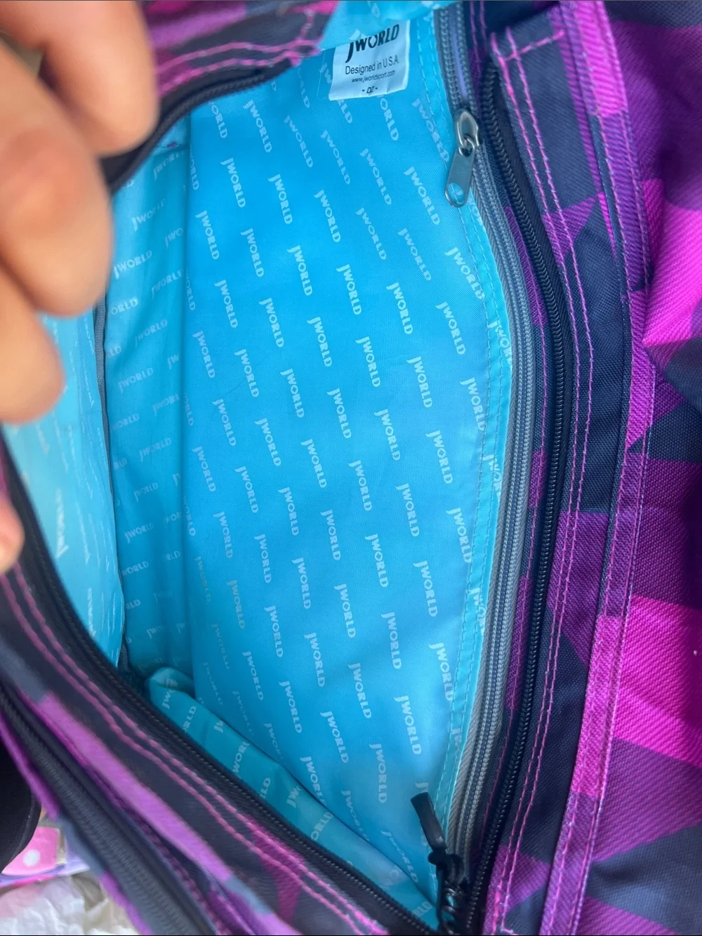 Pink Geometric Crossbody Messenger Bag